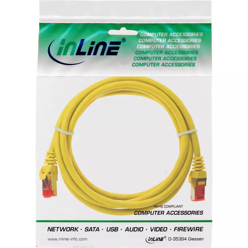 InLine Patch kabel S/FTP PiMF Cat.6 250MHz PVC CCA żółty 1,5m