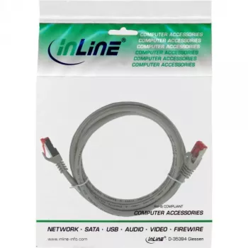 InLine Kabel krosowy S/FTP PiMF kat. 6 250 MHz PVC CCA szary 0,5 m