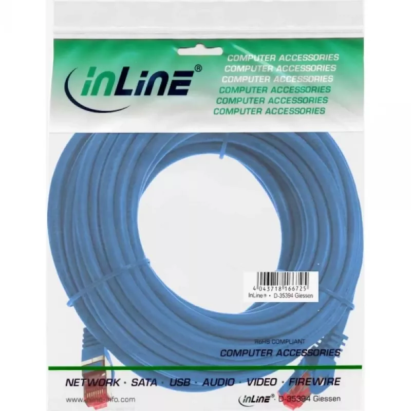 InLine Kabel krosowy S/FTP PiMF Kat.6 250MHz PVC CCA niebieski 10m
