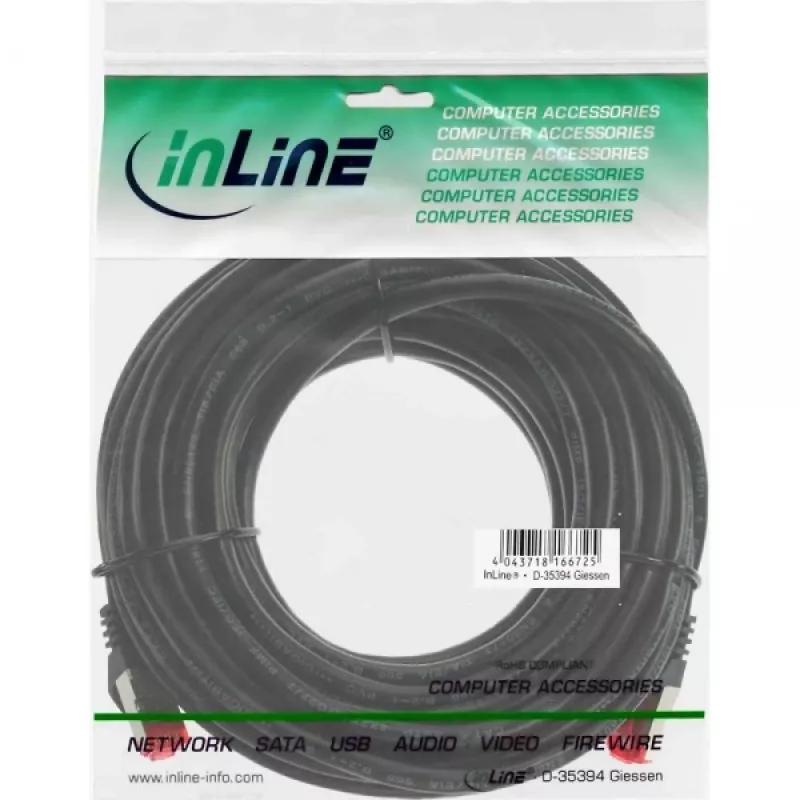 InLine Patch kabel S/FTP PiMF Cat.6 250MHz PVC CCA biały 7.5m