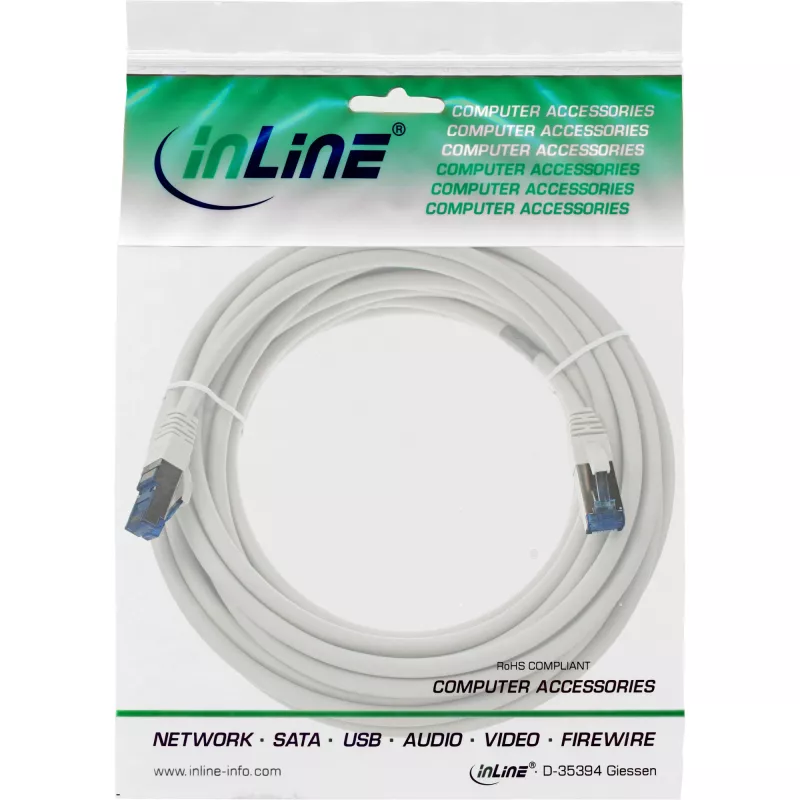 InLine Patch kabel S/FTP PiMF Cat.6A halogen free 500MHz biały 7,5m