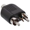 Adapter audio RCA żeński / 2x RCA męski InLine 99311