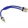 InLine Audio kabel Premium 2x RCA żeński / 3.5mm męski pozłacany 0.25m