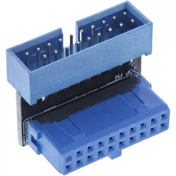 Adapter wewnętrzny InLine USB 3.0 męski/żeński, kątowy, do góry 33448O