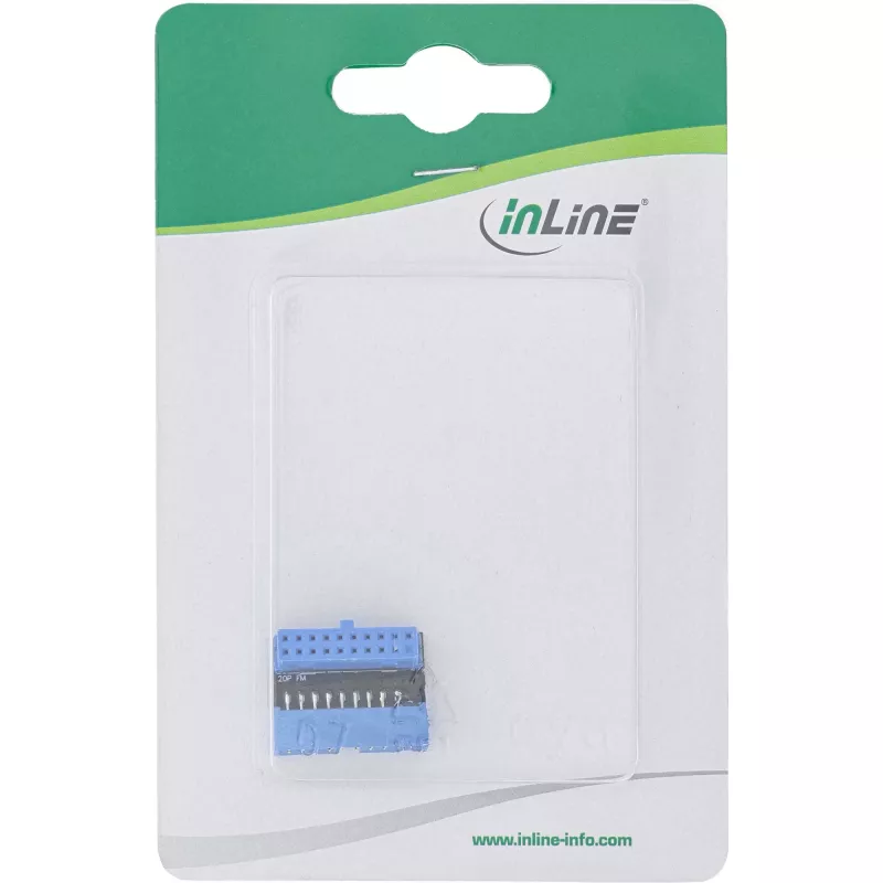 Adapter wewnętrzny InLine USB 3.0 męski/żeński, kątowy, do góry 33448O
