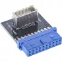 Wewnętrzny adapter InLine USB 3.0 – USB 3.1 na panel przedni Key-A Multikolorowy