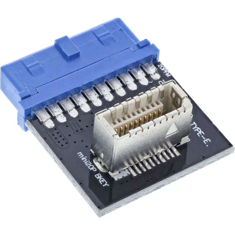 Wewnętrzny adapter InLine USB 3.0 – USB 3.1 na panel przedni Key-A Multikolorowy