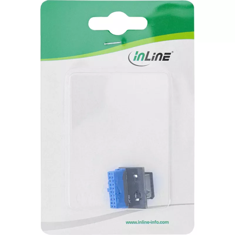 Adapter InLine USB 3.0 do USB 3.1 klucz A do panelu przedniego, prosty, wewnętrzny