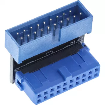 Wewnętrzny adapter InLine USB 3.0, złącze słupkowe męskie / żeńskie, skierowane w dół