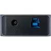 InLine USB 3.2 Gen.1 hub, 7-portowy, z przełącznikiem, aluminium, szary, z zasilaczem
