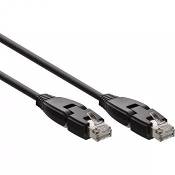 Kabel krosowy InLine 180° S/FTP PiMF Cat.6A 500 MHz bezhologenowy miedź czarny 1 m