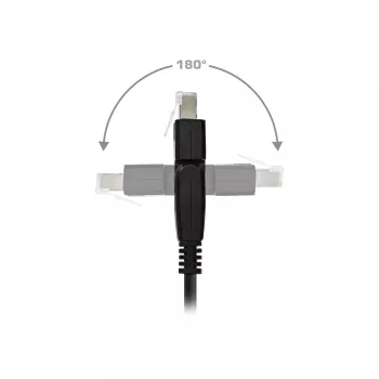Kabel krosowy InLine 180° S/FTP PiMF Cat.6A 500 MHz bezhologenowy miedź czarny 1 m