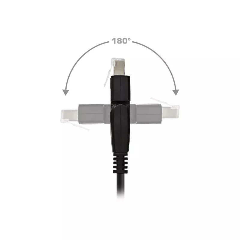 Kabel krosowy InLine 180° S/FTP PiMF Cat.6A 500 MHz bezhologenowy miedź czarny 1 m