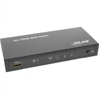 InLine Przełącznik HDMI 3 wejścia na 1 wyjście sygnał 4K2K 3D HD Audio