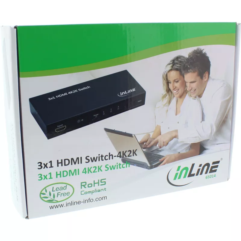 InLine Przełącznik HDMI 3 wejścia na 1 wyjście sygnał 4K2K 3D HD Audio