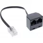 InLine rozgałęźnik ISDN 1x RJ45 M / 2x RJ45 F, 8P4C bez rezystorów