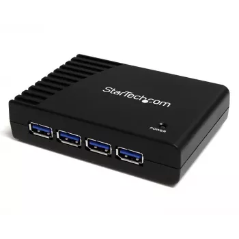 StarTech.com 4-portowy czarny hub SuperSpeed USB 3.0, USB 3.2 Gen 1 (3.1 Gen 1) Type-A, 5000 Mbit/s, czarny, Power, 5 V, 2 A