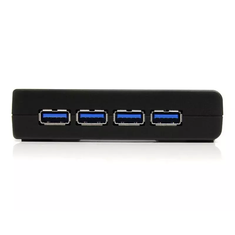 StarTech.com 4-portowy czarny hub SuperSpeed USB 3.0, USB 3.2 Gen 1 (3.1 Gen 1) Type-A, 5000 Mbit/s, czarny, Power, 5 V, 2 A