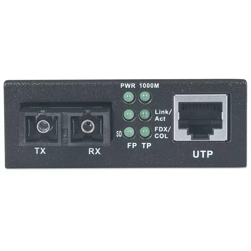 Intellinet Gigabit Ethernet Single Mode Media Converter, 10/100/1000Base-T na 1000Base-Lx (SC) Single-Mode, 20km