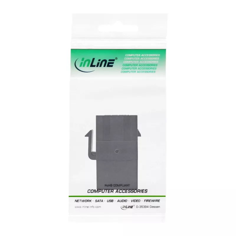 InLine HDMI Keystone Snap-In module, 4K/60Hz, HDMI AF/AF Czarny
