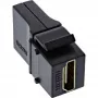 Moduł InLine HDMI Keystone Snap-In, 4K/60Hz, HDMI AF/AF kątowy czarny