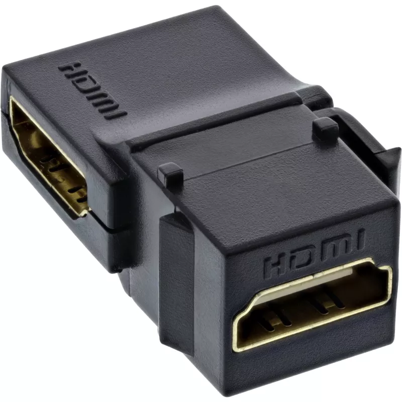 Moduł InLine HDMI Keystone Snap-In, 4K/60Hz, HDMI AF/AF kątowy czarny