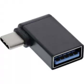 InLine USB 3.2 Gen.2 Adapter, USB-C male to USB-A female kątowy 90° OTG