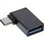 InLine USB 3.2 Gen.2 Adapter, USB-C male to USB-A female kątowy 90° OTG
