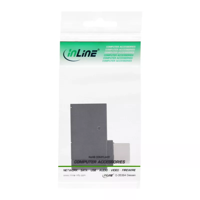 InLine USB 3.2 Gen.2 Adapter, USB-C male to USB-A female kątowy 90° OTG