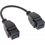 adapter kablowyowy InLine USB 3.2 Gen1 2x keystone, 2 gniazda USB A keystone, 0,2 m