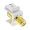 InLine adapter instalacyjny Keystone, do kabla satelitarnego, 2x gniazdo F, biały