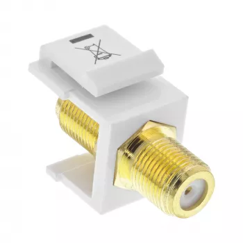 InLine adapter instalacyjny Keystone, do kabla satelitarnego, 2x gniazdo F, biały