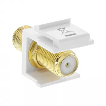 InLine adapter instalacyjny Keystone, do kabla satelitarnego, 2x gniazdo F, biały