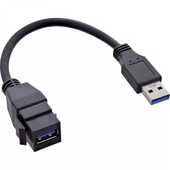 adapter kablowya USB 3.2 Gen1 InLine 76206C 0,2 m USB A męski Keystone żeński