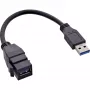 adapter kablowya USB 3.2 Gen1 InLine 76206C 0,2 m USB A męski Keystone żeński