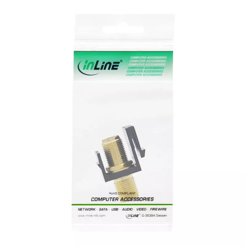 Moduł Keystone InLine, do kabla satelitarnego, 2x gniazdo F, czarny