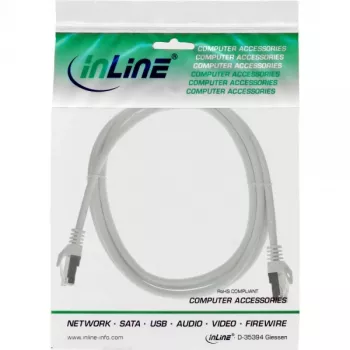 InLine Patch kabel SF/UTP Cat.5e biały 0,3 m