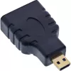 Adapter InLine HDMI żeński HDMI A / męski HDMI D, 4K/60Hz, pozłacany