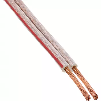 Kabel głośnikowy InLine 2x 2.5mm² CCA przezroczysty 50m