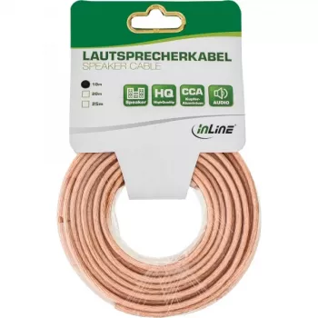 Kabel głośnikowy InLine 98310T 2x 2,5mm² CCA przezroczysty 10m