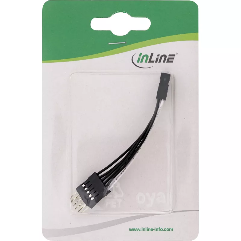 Przedłużacz USB wewnętrzny InLine 2x 5-pin męski/żeński, 0,05 m