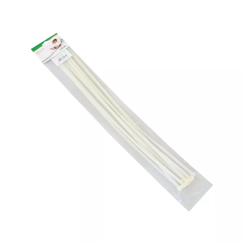 Opaski kablowe InLine 650 mm × 9 mm, wytrzymałość na rozciąganie 778,6 N, temperatura -20–85 °C, opakowanie 10 sztuk