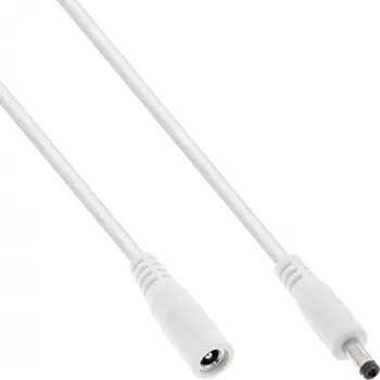 Przedłużacz DC InLine 26855D 0,5 m wtyk/gniazdo 4,0x1,7 mm biały