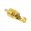 InLine męska wtyczka RCA metalowa do lutowania, srebrna, biały pierścień, do kabla 6 mm