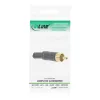 Wtyk męski RCA InLine metalowy do lutowania, czarny, czerwony pierścień, do przewodu 6 mm