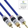 InLine Premium kabel audio 2x RCA męski / 3,5 mm męski pozłacany 0,5 m