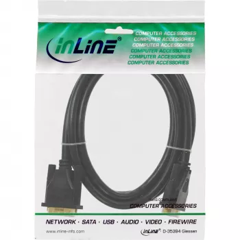 Kabel DVI-D Premium 24+1 męski / męski Dual Link pozłacany 7,5 m InLine 17787P