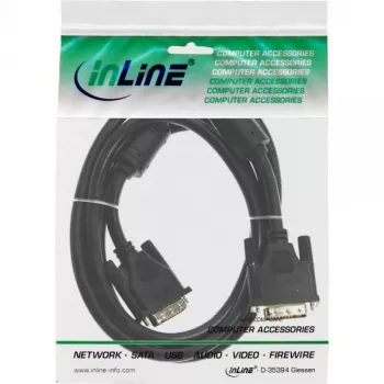 Kabel InLine DVI-D 18+1 męski / męski Single Link 2 rdzenie ferrytowe 10m