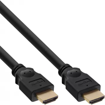 Kabel InLine HDMI, High Speed HDMI kabel, M/M, czarny, pozłacane styki, 15m