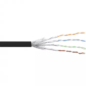 InLine Patch kabel S/FTP PiMF Cat.6 czarny AWG27 PVC CU 100m